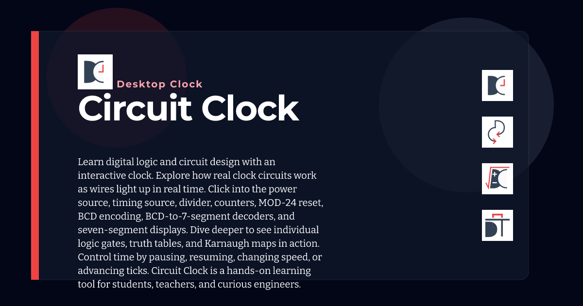 Circuit Clock - Desktop Clock