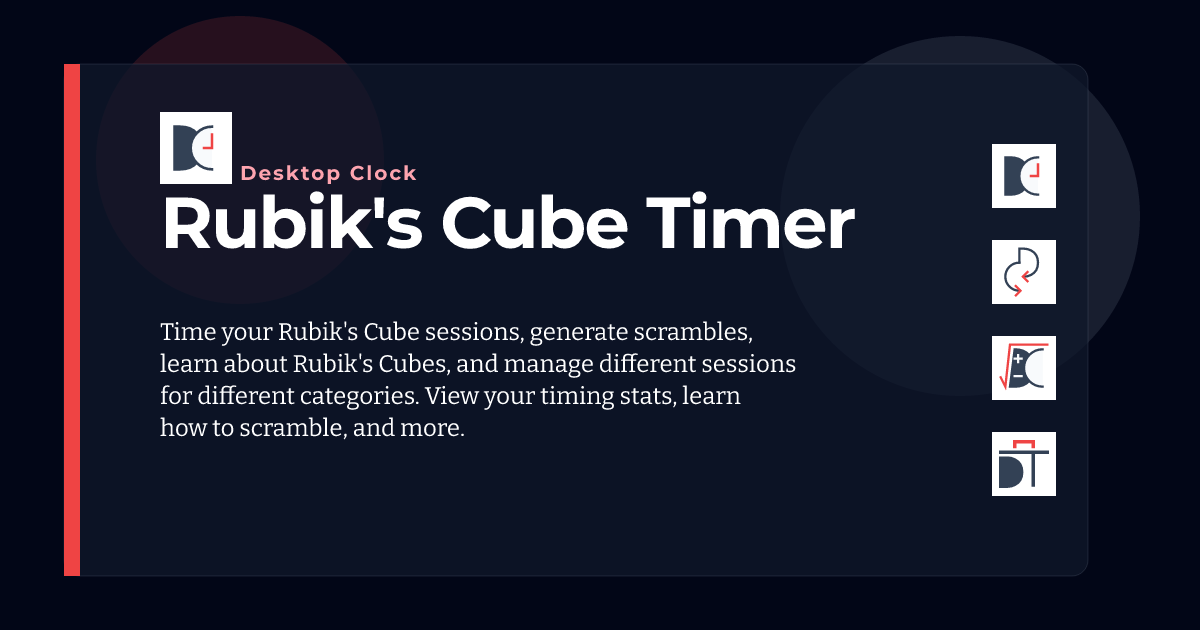 Rubik's Cube Timer - Desktop Clock