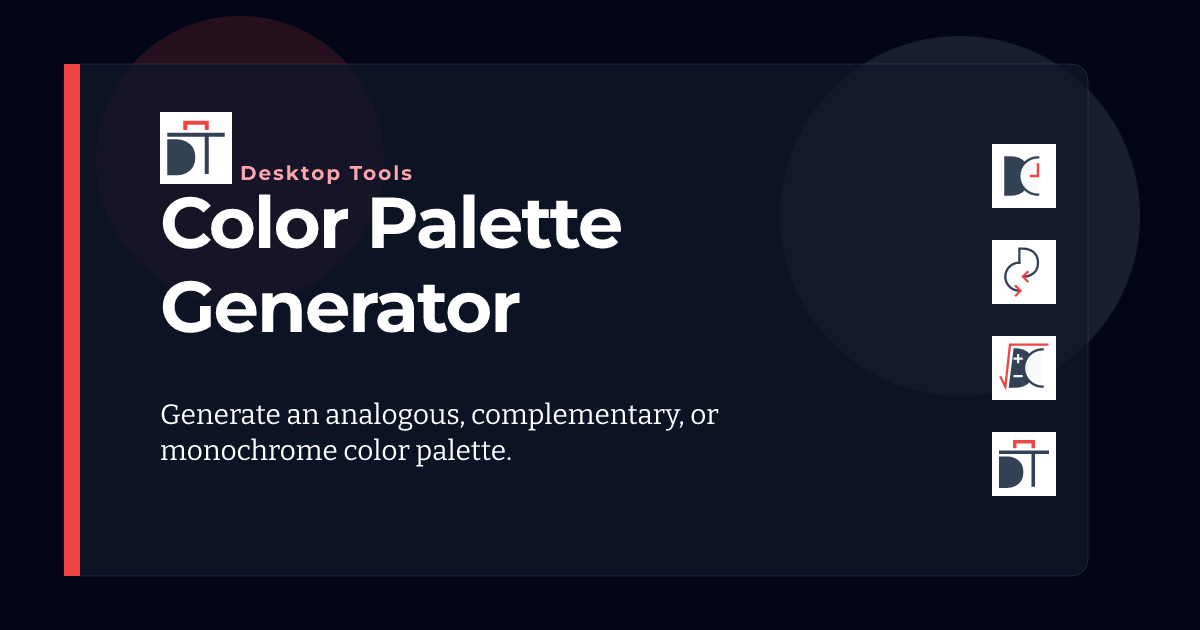 Color Palette Generator - Desktop Tools