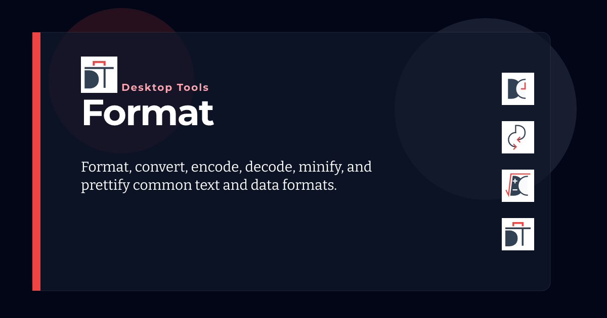 Format Tools - Desktop Tools